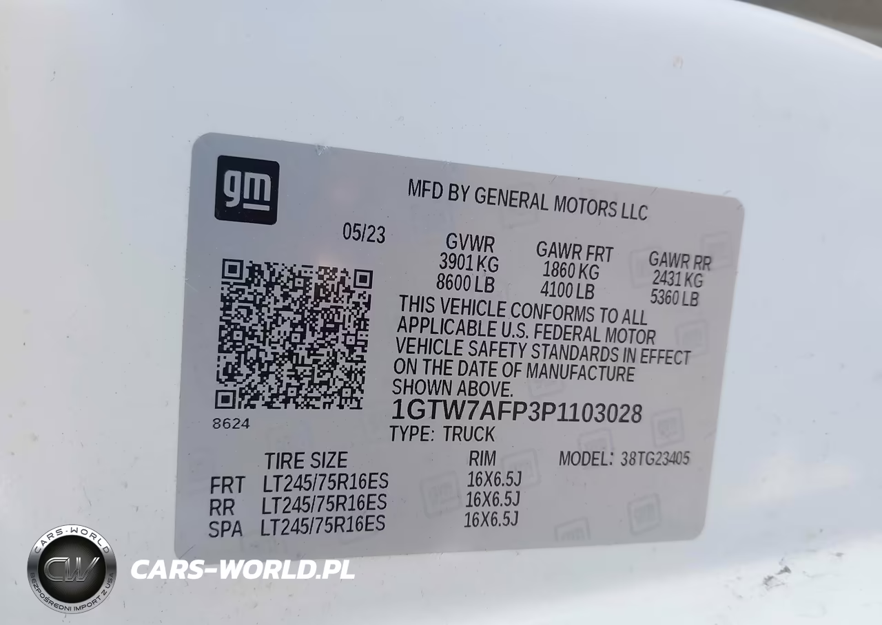 2023 GMC Savana Cargo Rwd 2500 Regular Wheelbase Work Van VIN:1GTW7AFP3P1103028 - 9