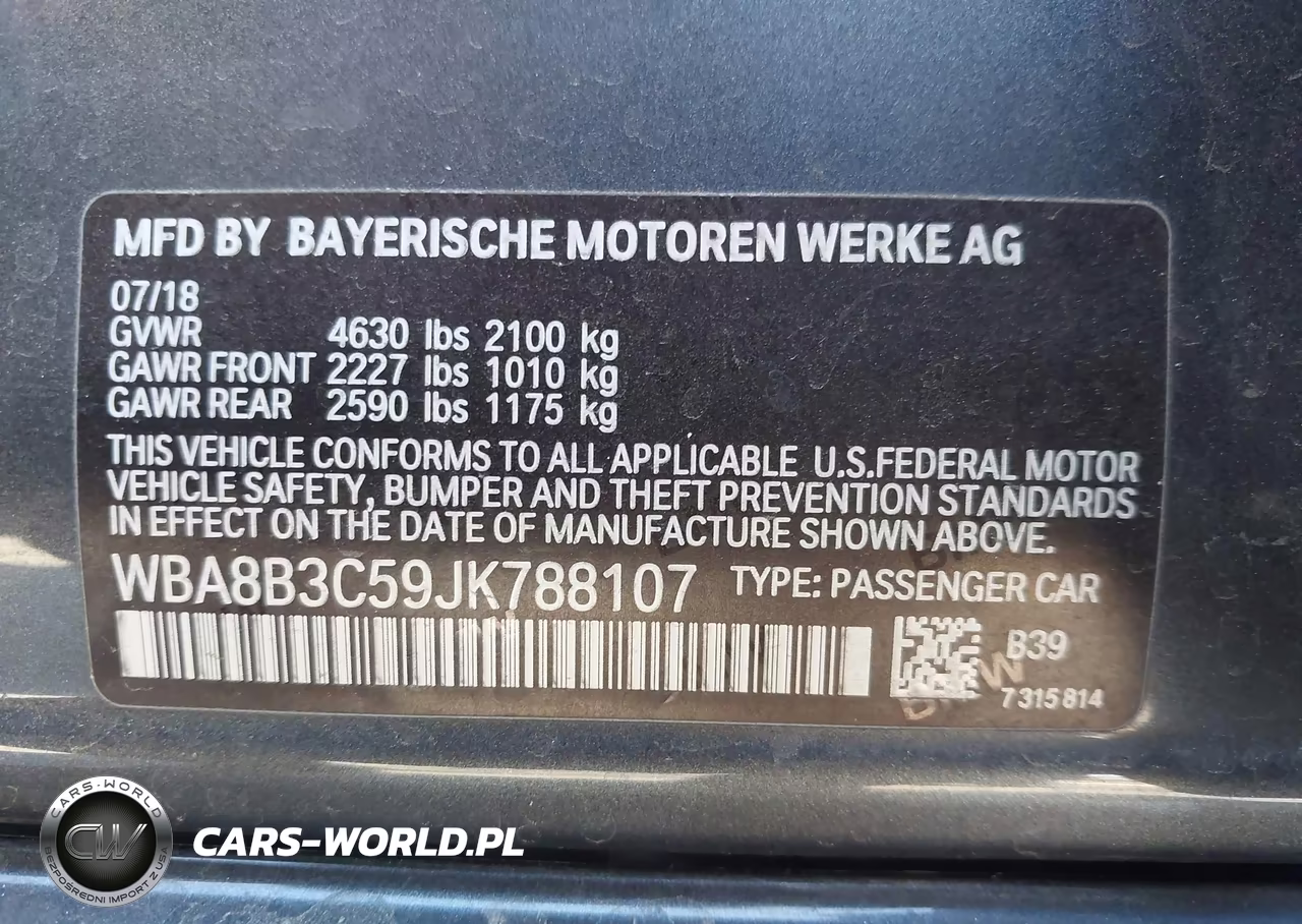 2018 BMW 340I VIN:WBA8B3C59JK788107 - 9