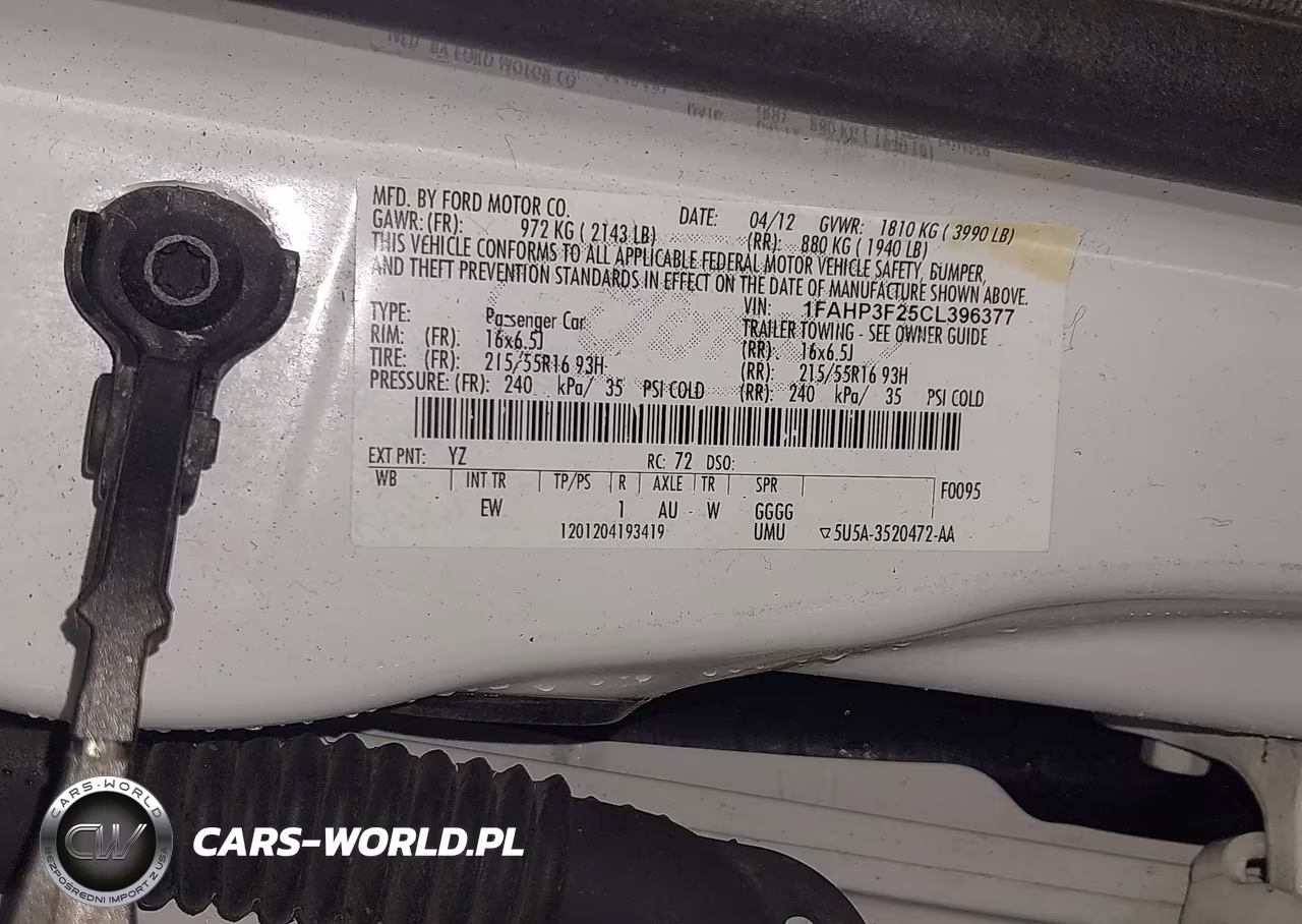 2012 Ford Focus Se VIN:1FAHP3F25CL396377 - 9