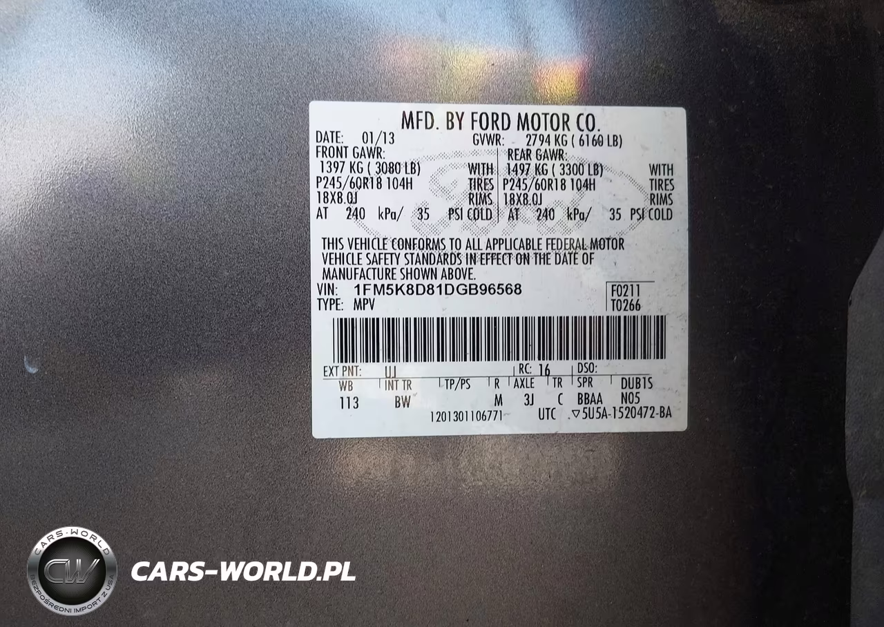2013 Ford Explorer Xlt VIN:1FM5K8D81DGB96568 - 9