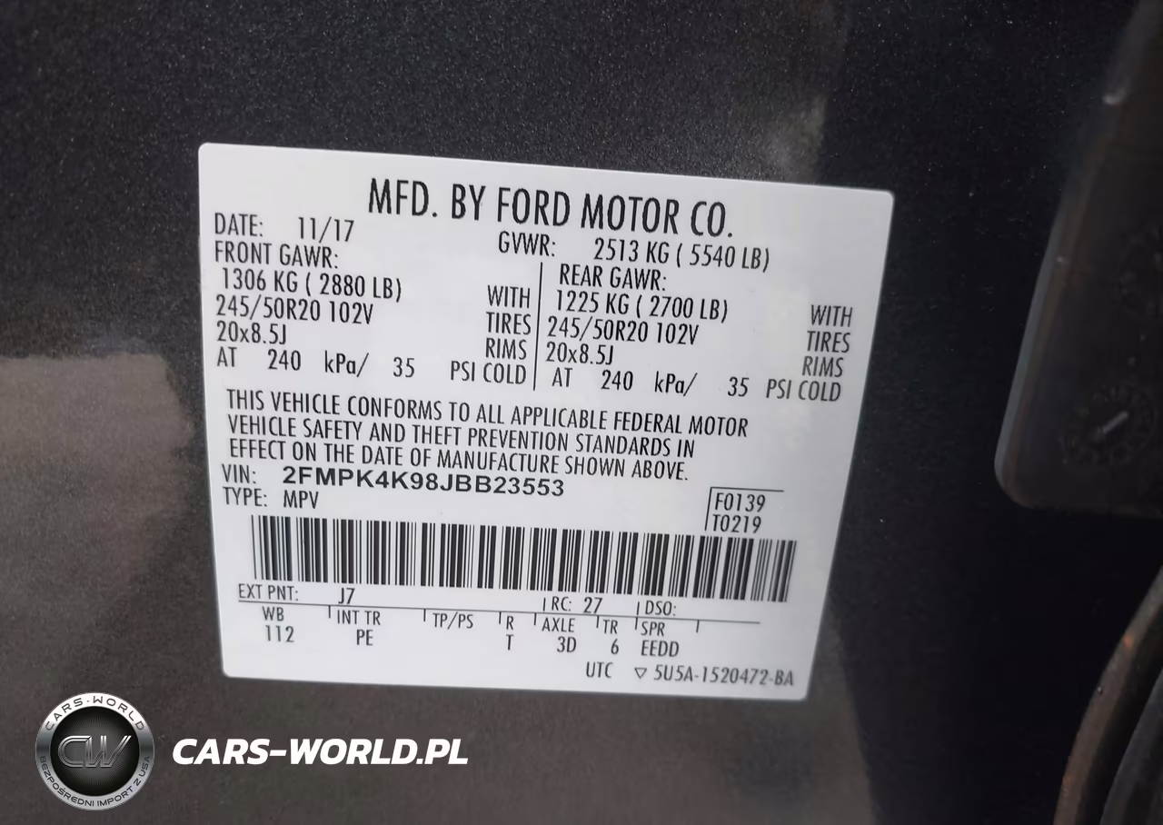 2018 Ford Edge Titanium VIN:2FMPK4K98JBB23553 - 9