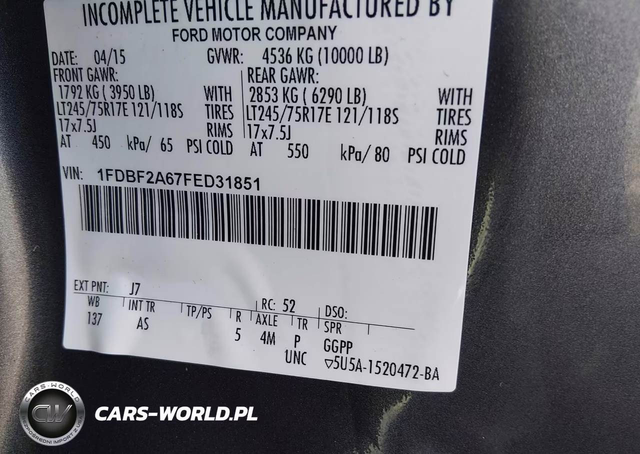 2015 Ford F-250 Xl VIN:1FDBF2A67FED31851 - 9