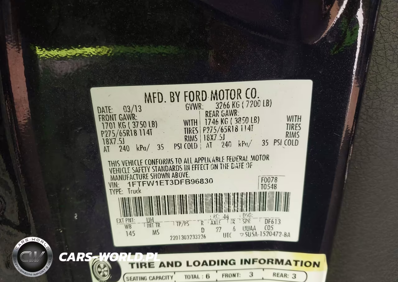 2013 Ford F-150 Xlt VIN:1FTFW1ET3DFB96830 - 9