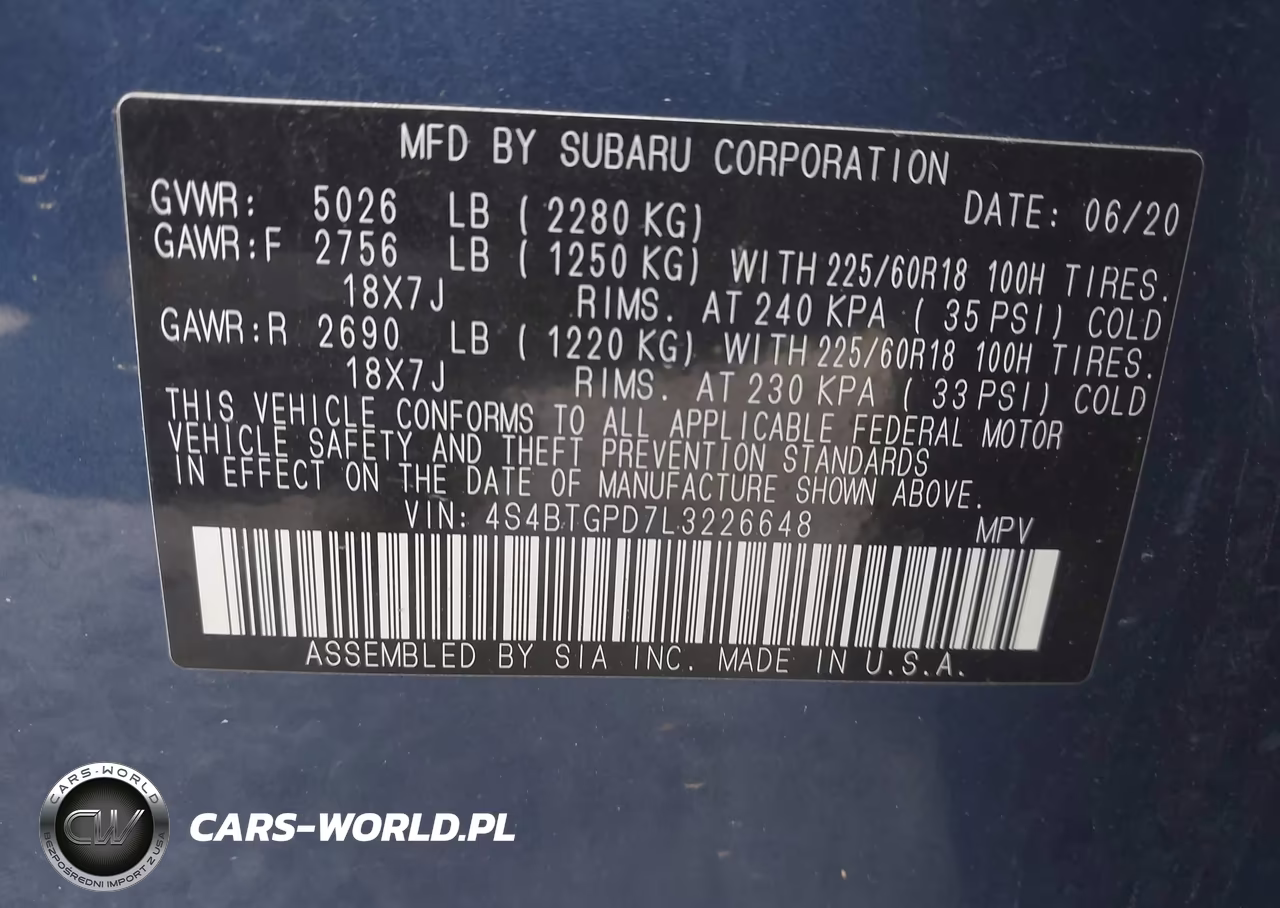 2020 Subaru Outback Touring Xt VIN:4S4BTGPD7L3226648 - 9