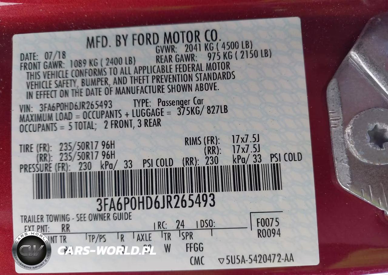 2018 Ford Fusion Se VIN:3FA6P0HD6JR265493 - 9
