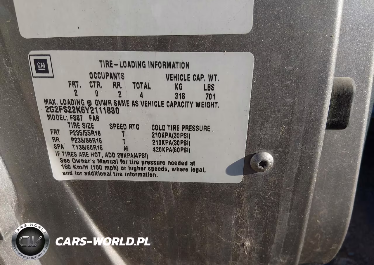 2000 Pontiac Firebird VIN:2G2FS22K6Y2111830 - 9