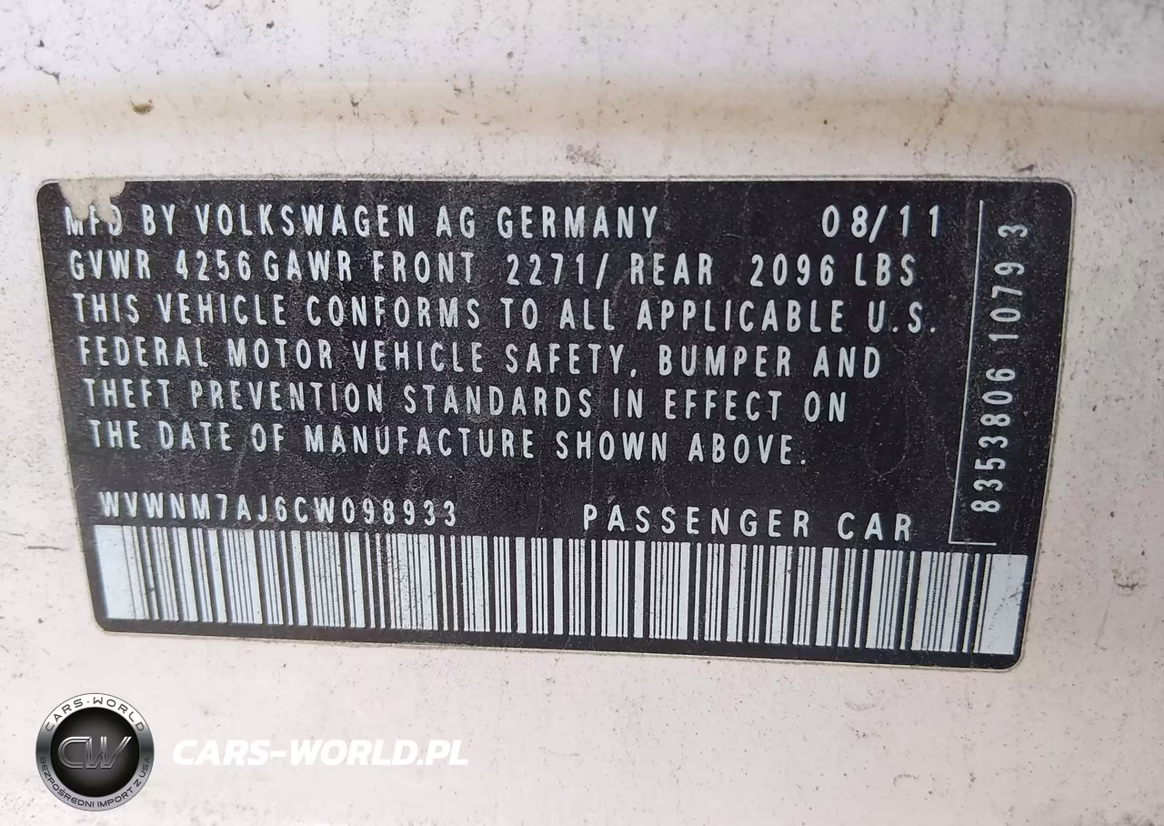 2012 Volkswagen Golf Tdi 4-Door VIN:WVWNM7AJ6CW098933 - 9