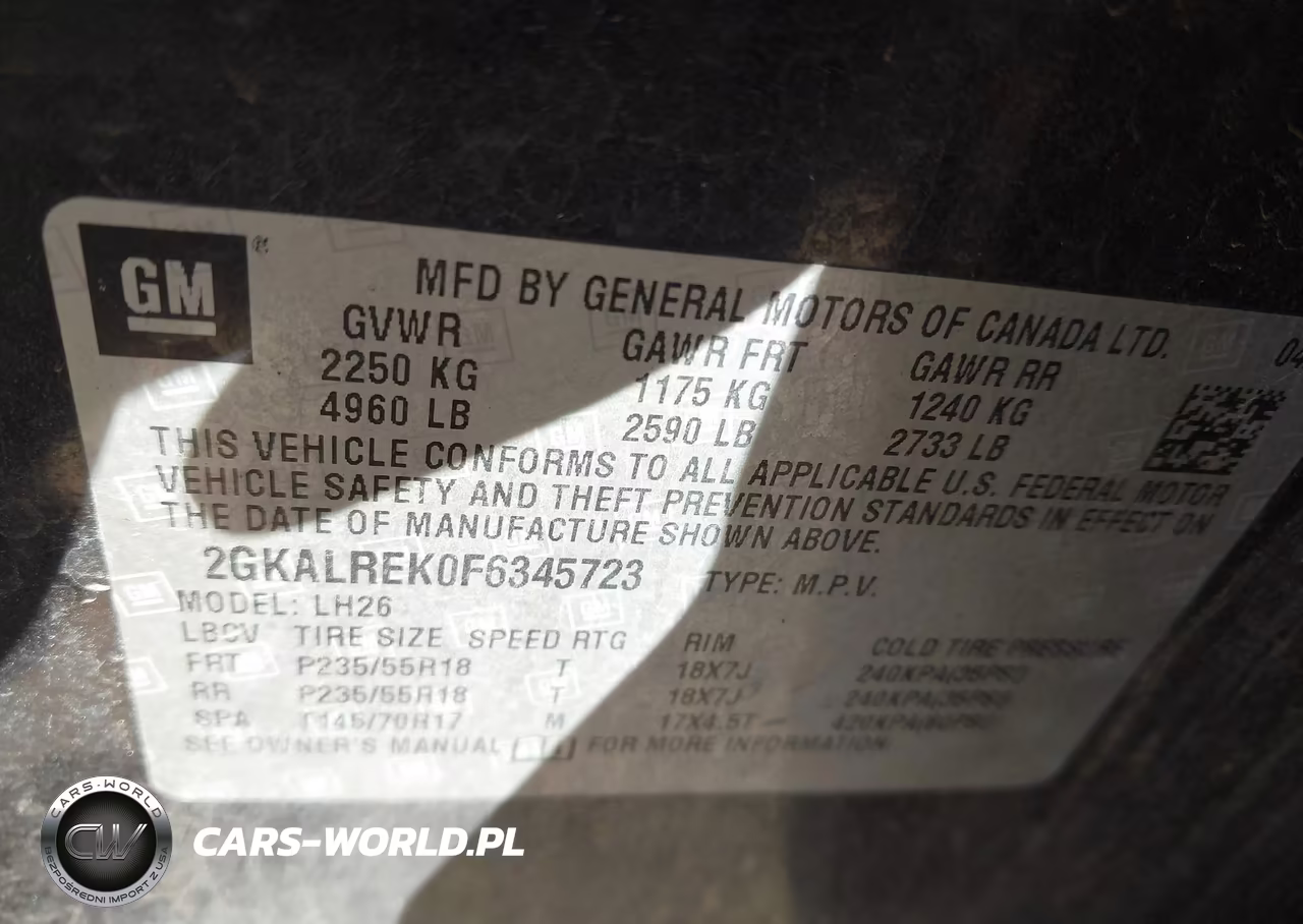 2015 GMC Terrain Sle-2 VIN:2GKALREK0F6345723 - 9