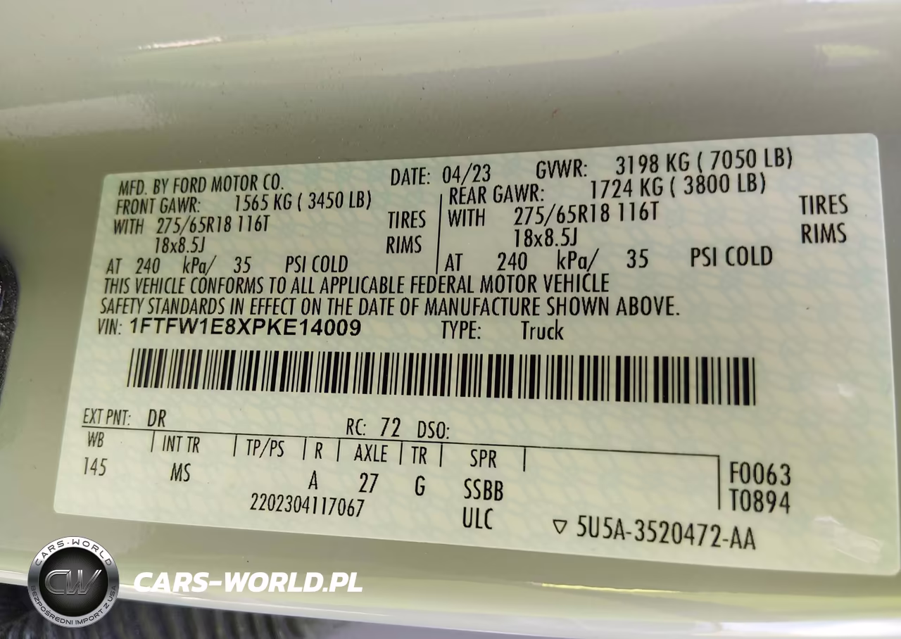 2023 Ford F-150 Xlt VIN:1FTFW1E8XPKE14009 - 9