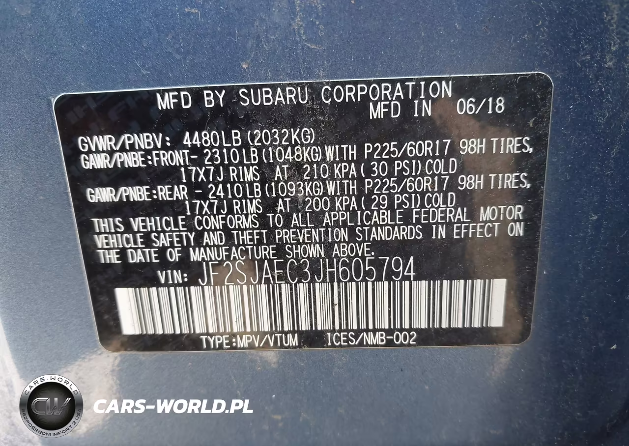 2018 Subaru Forester 2.5I Premium VIN:JF2SJAEC3JH605794 - 9