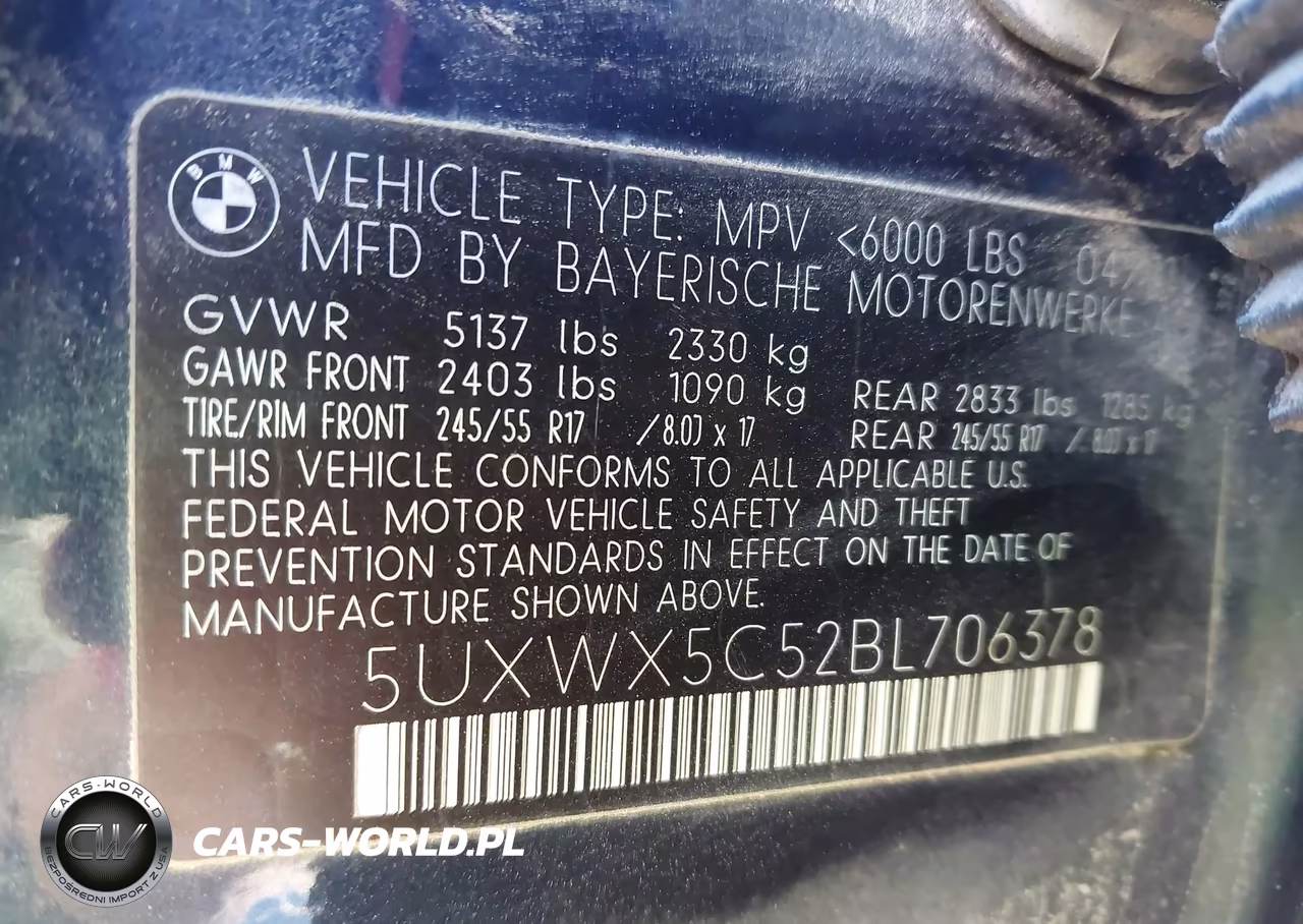 2011 BMW X3 xDrive28I VIN:5UXWX5C52BL706378 - 9