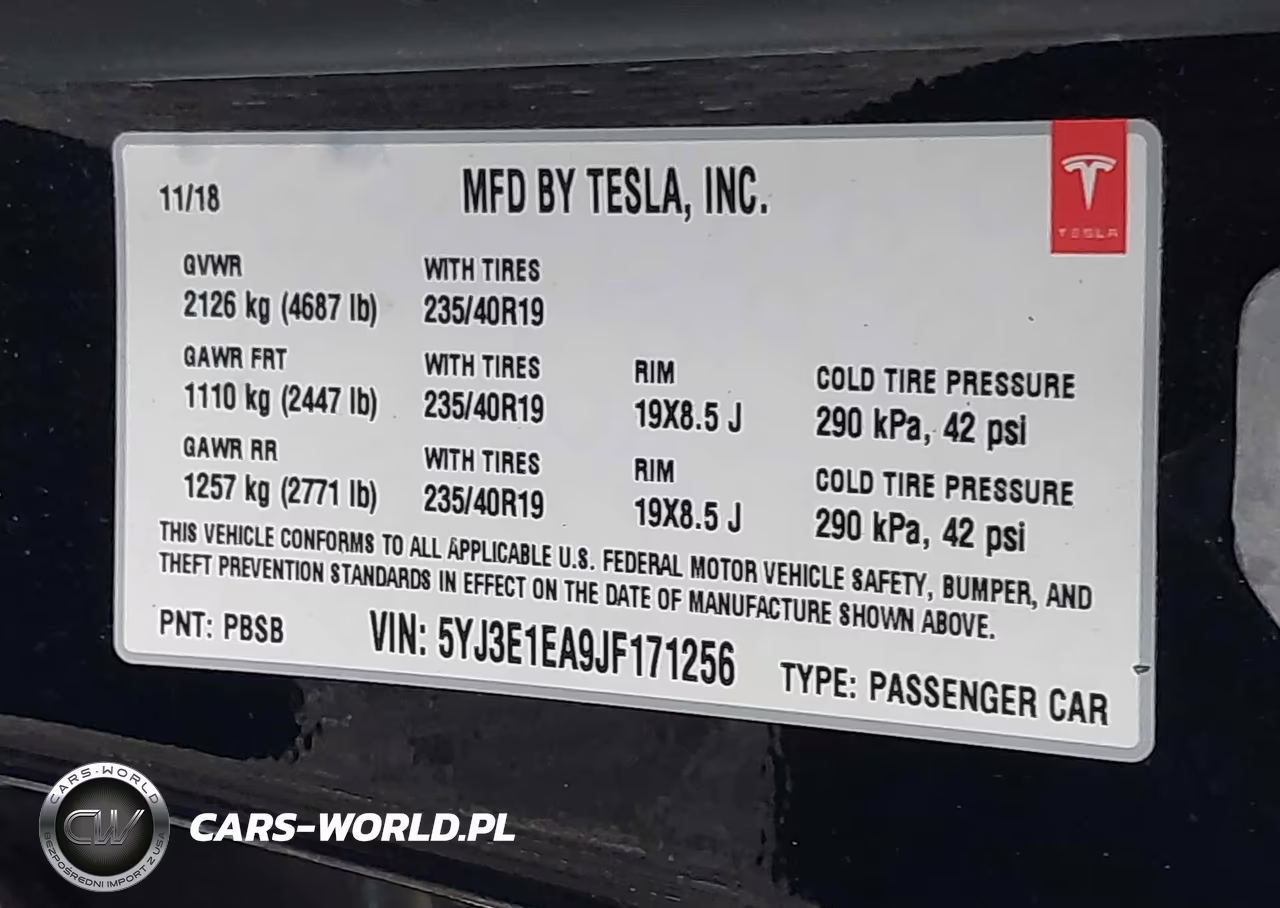 2018 Tesla Model 3 Long Range-Mid Range VIN:5YJ3E1EA9JF171256 - 9