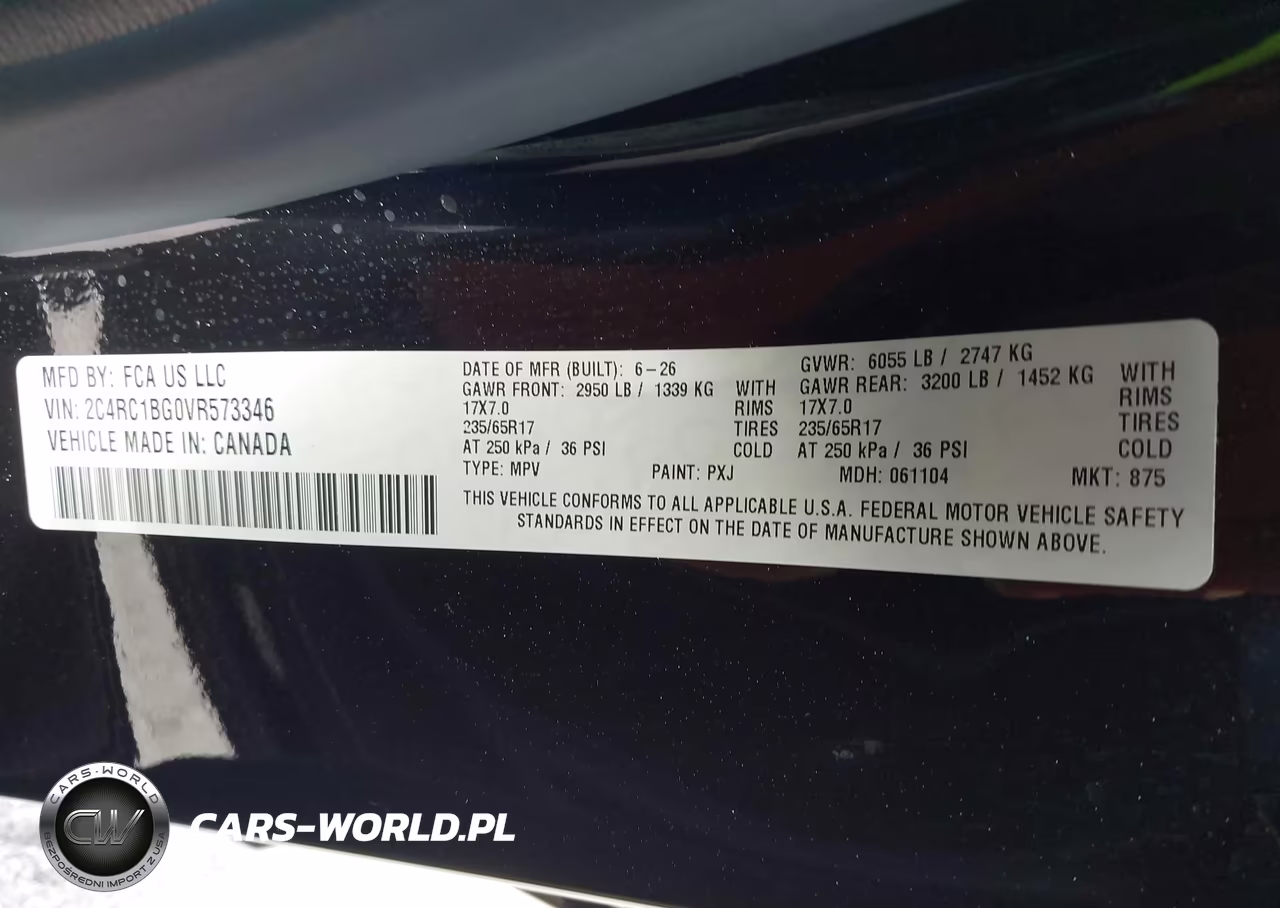 2027 Chrysler Pacifica VIN:2C4RC1BG0VR573346 - 9