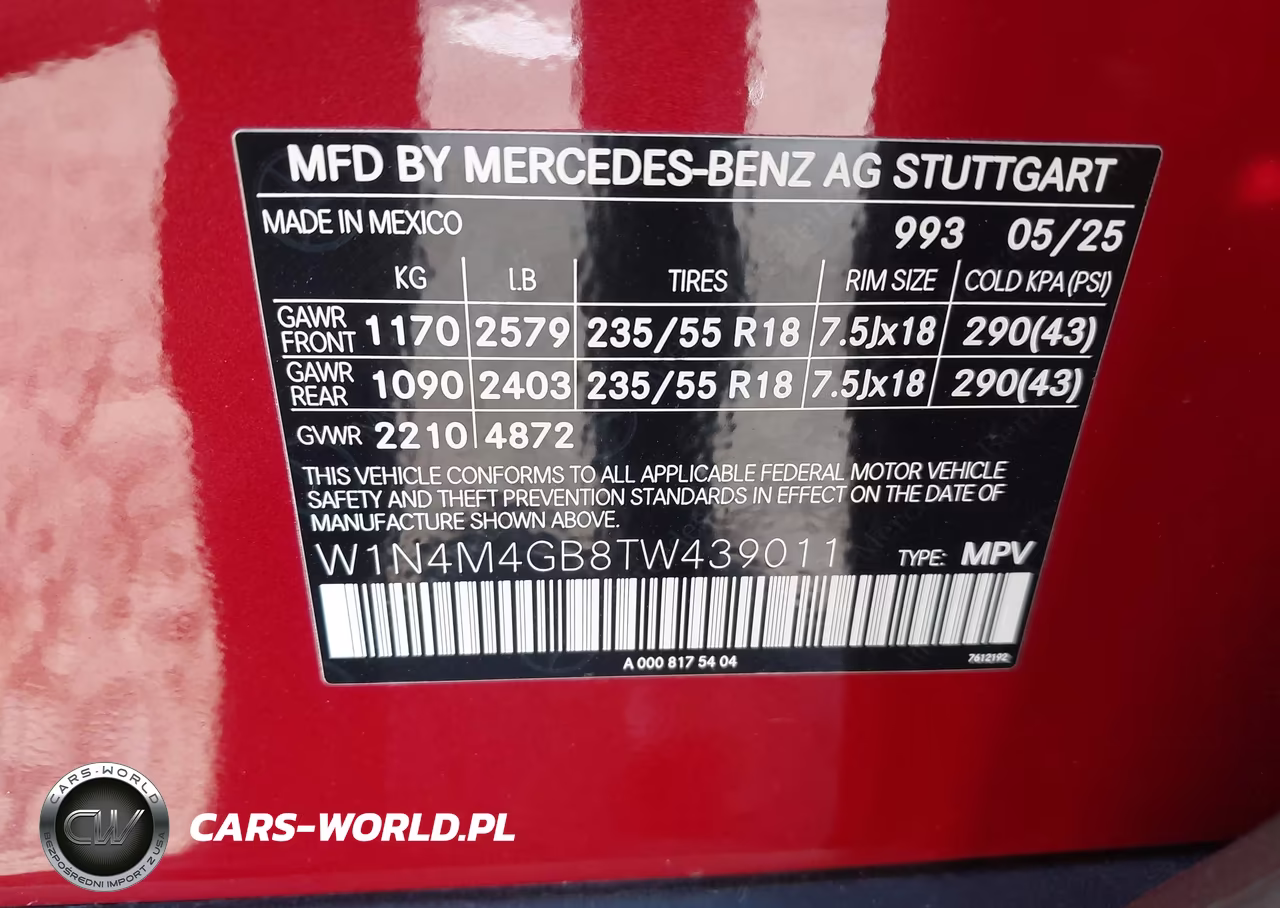 2026 Mercedes-Benz Glb 250 VIN:W1N4M4GB8TW439011 - 9