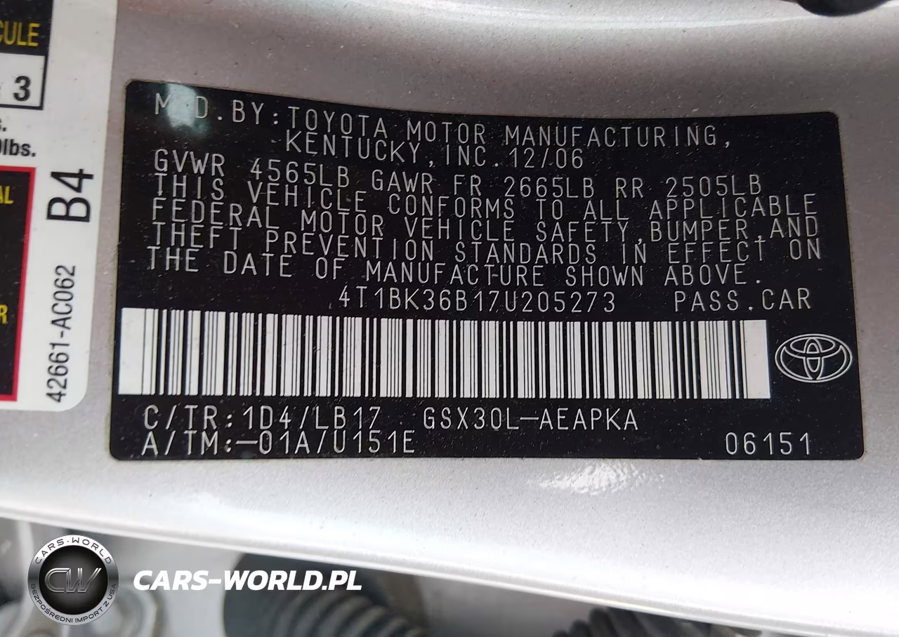 2007 Toyota Avalon Limited VIN:4T1BK36B17U205273 - 9