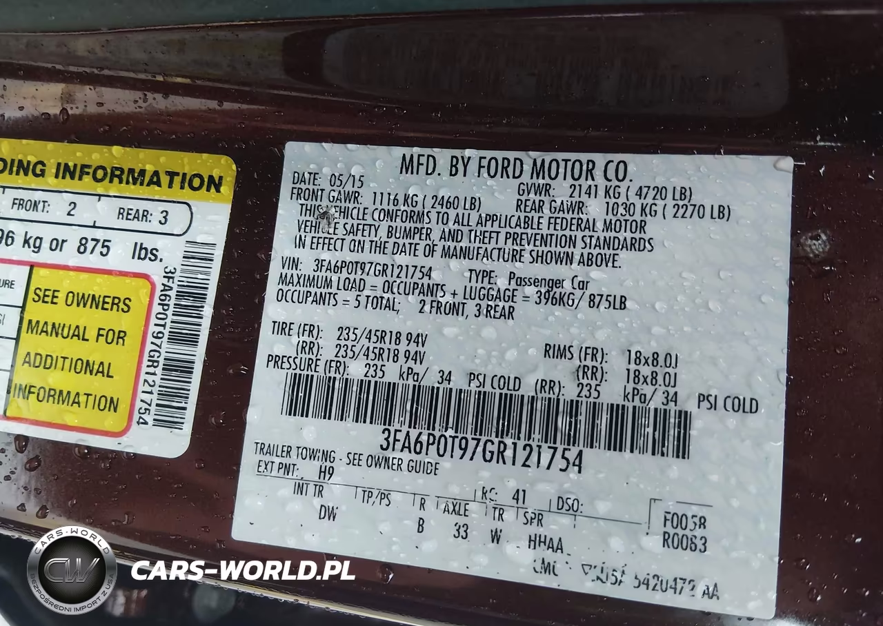2016 Ford Fusion Se VIN:3FA6P0T97GR121754 - 9