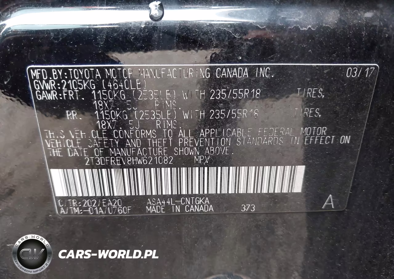 2017 Toyota Rav4 Limited VIN:2T3DFREV8HW621082 - 9