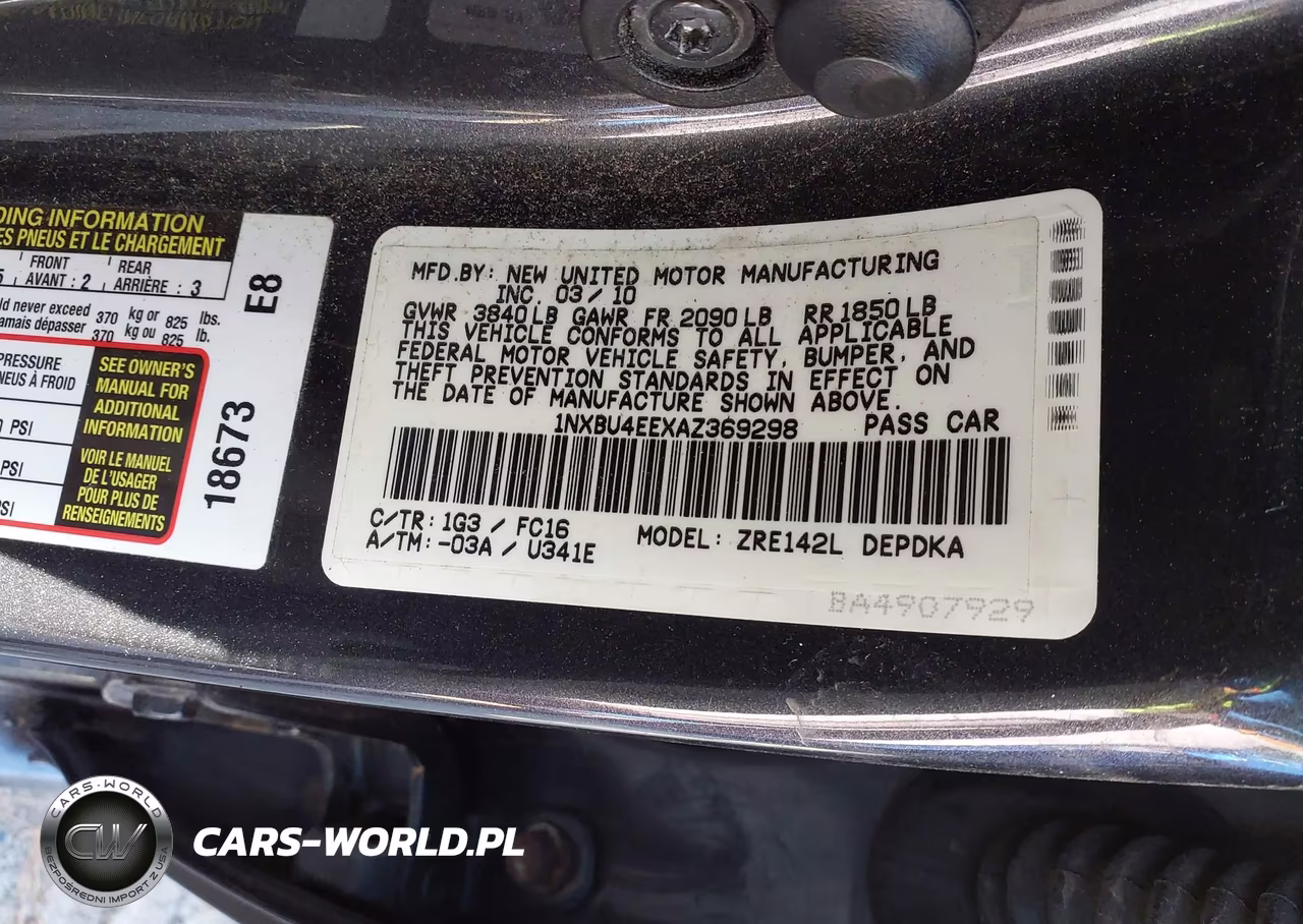 2010 Toyota Corolla Le VIN:1NXBU4EEXAZ369298 - 9