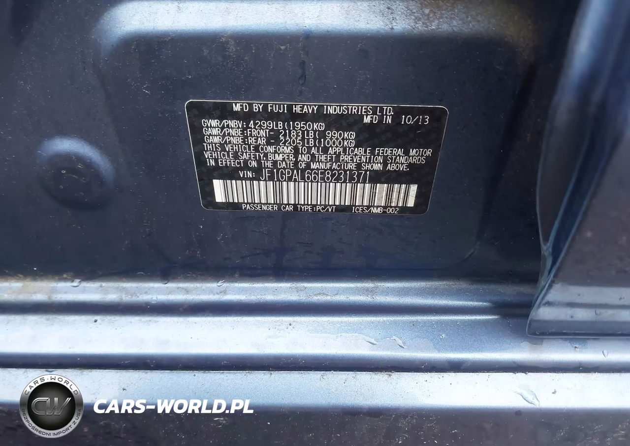 2014 Subaru Impreza 2.0I Sport Premium VIN:JF1GPAL66E8231371 - 9