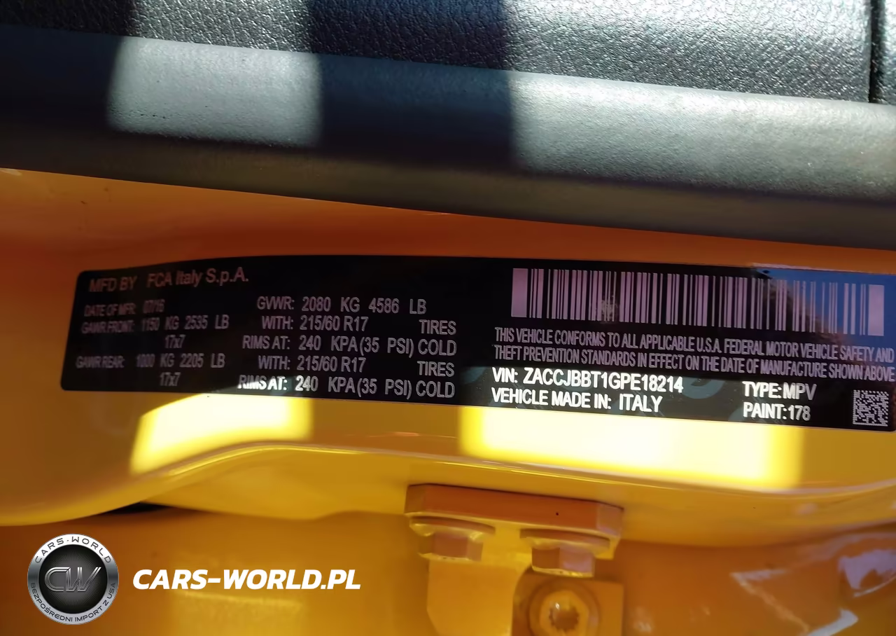 2016 Jeep Renegade Latitude VIN:ZACCJBBT1GPE18214 - 9