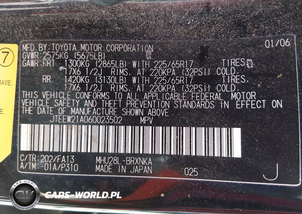 2006 Toyota Highlander Hybrid V6 VIN:JTEEW21A060023502 - 9