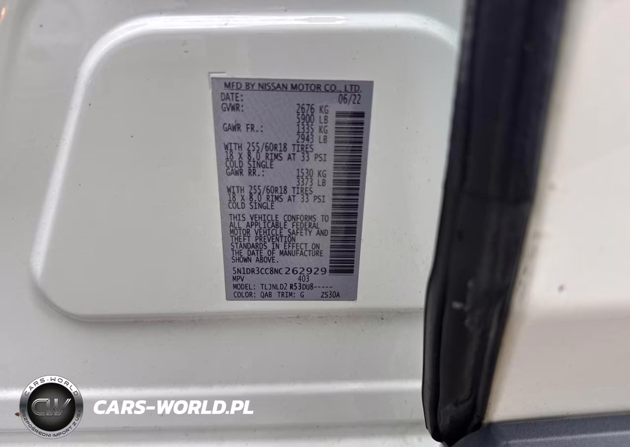 2022 Nissan Pathfinder Sl 4Wd VIN:5N1DR3CC8NC262929 - 9