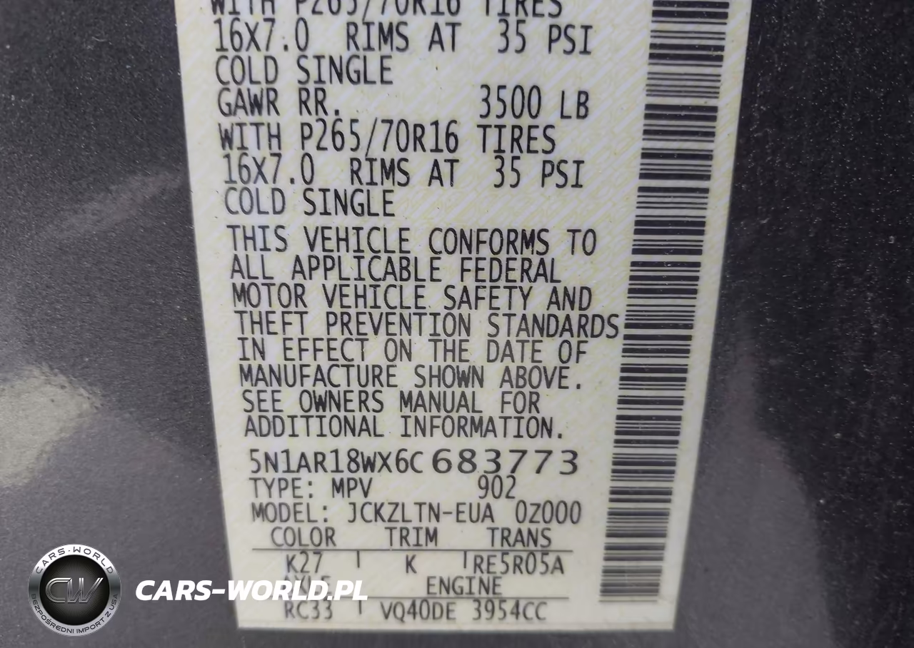 2006 Nissan Pathfinder Se VIN:5N1AR18WX6C683773 - 9