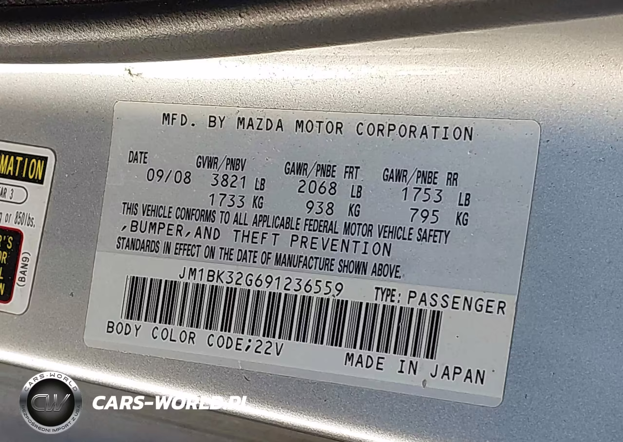 2009 Mazda Mazda3 I VIN:JM1BK32G691236559 - 9