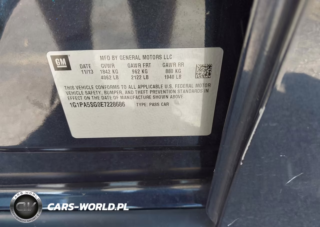 2014 Chevrolet Cruze Ls Auto VIN:1G1PA5SG0E7228686 - 9
