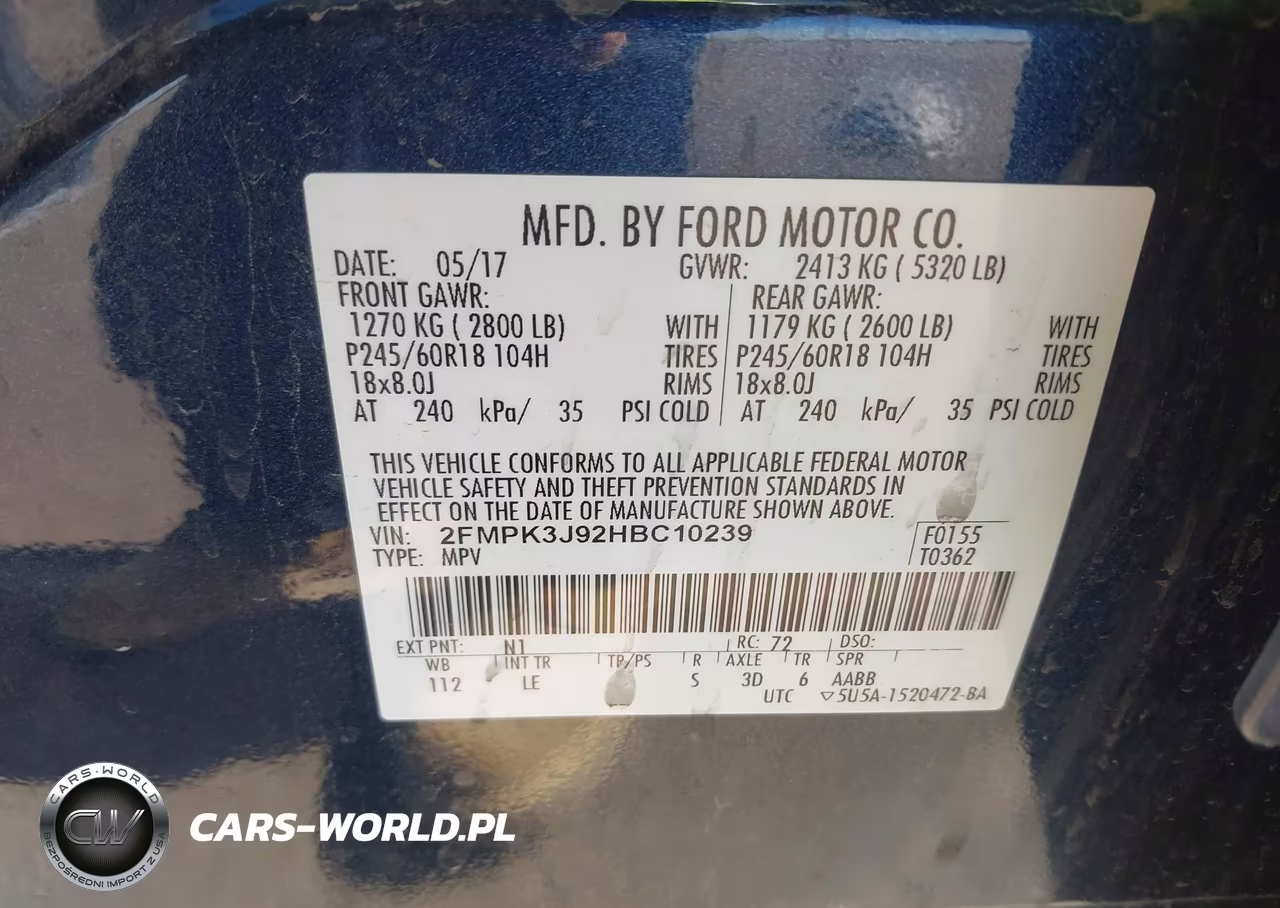 2017 Ford Edge Sel VIN:2FMPK3J92HBC10239 - 9