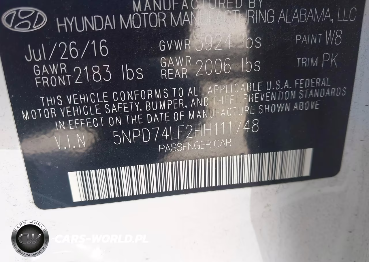 2017 Hyundai Elantra Se VIN:5NPD74LF2HH111748 - 9
