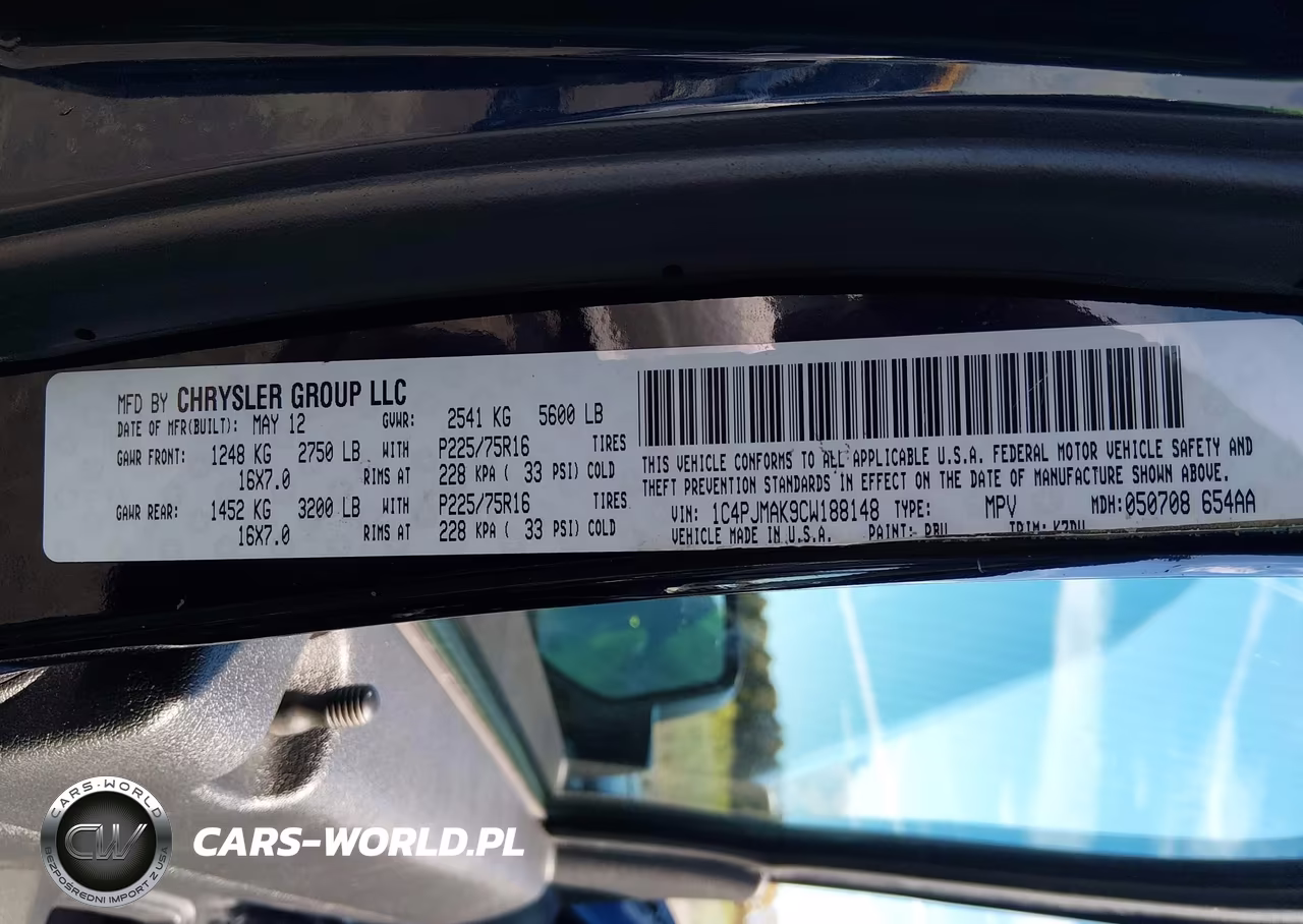 2012 Jeep Liberty Sport VIN:1C4PJMAK9CW188148 - 9