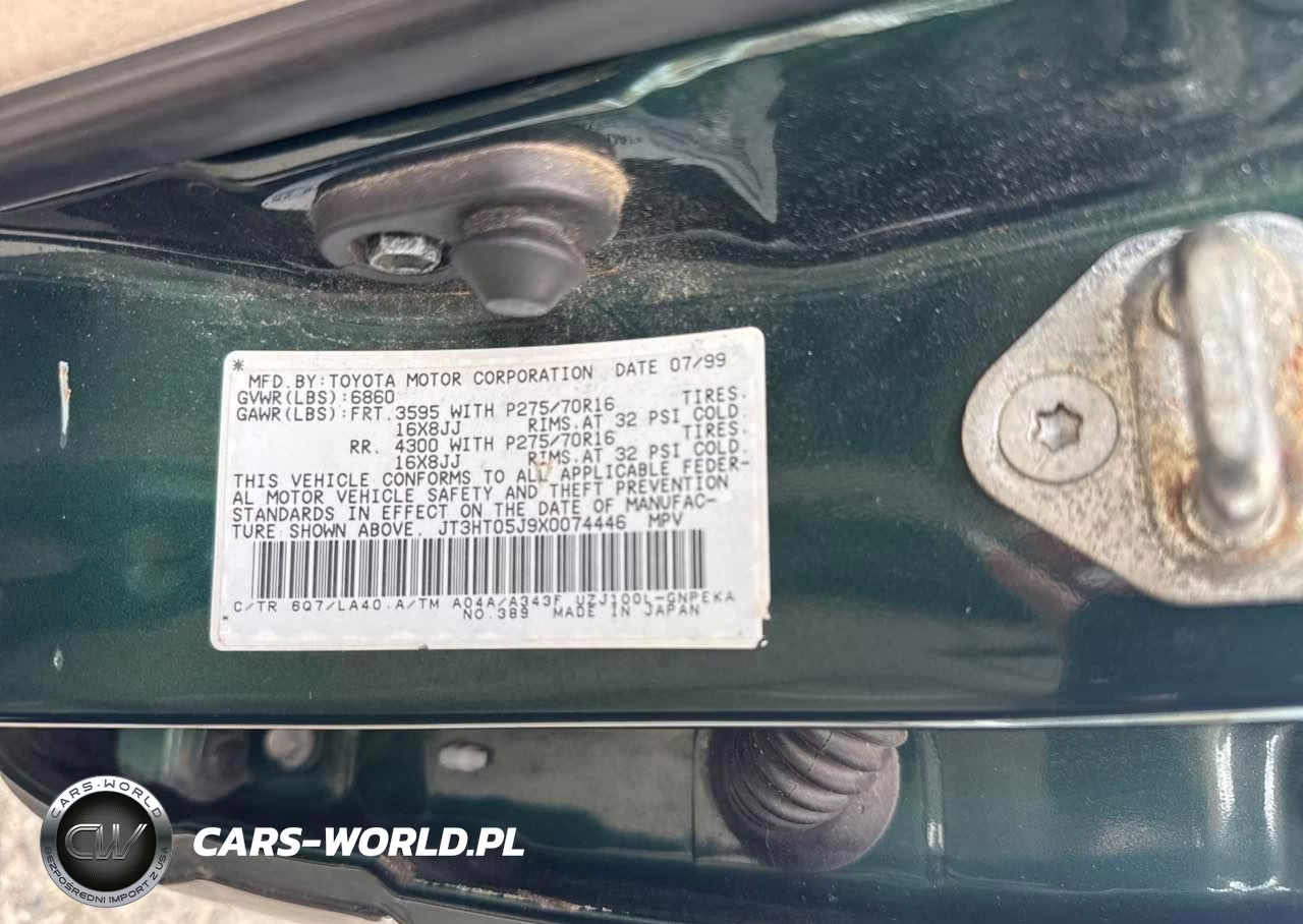1999 Toyota Land Cruiser VIN:JT3HT05J9X0074446 - 9