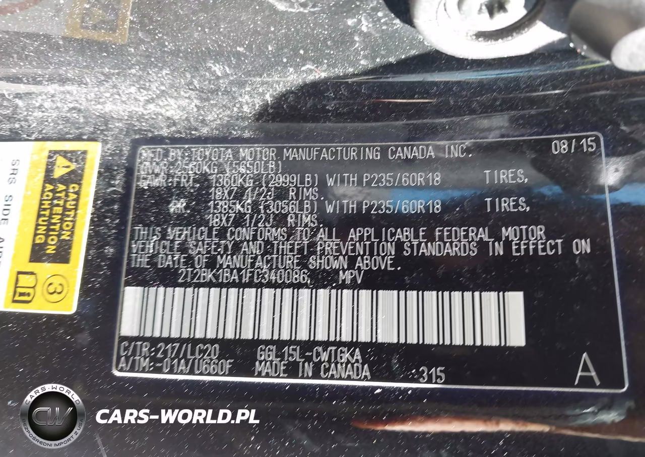 2015 Lexus Rx 350 VIN:2T2BK1BA1FC340086 - 9