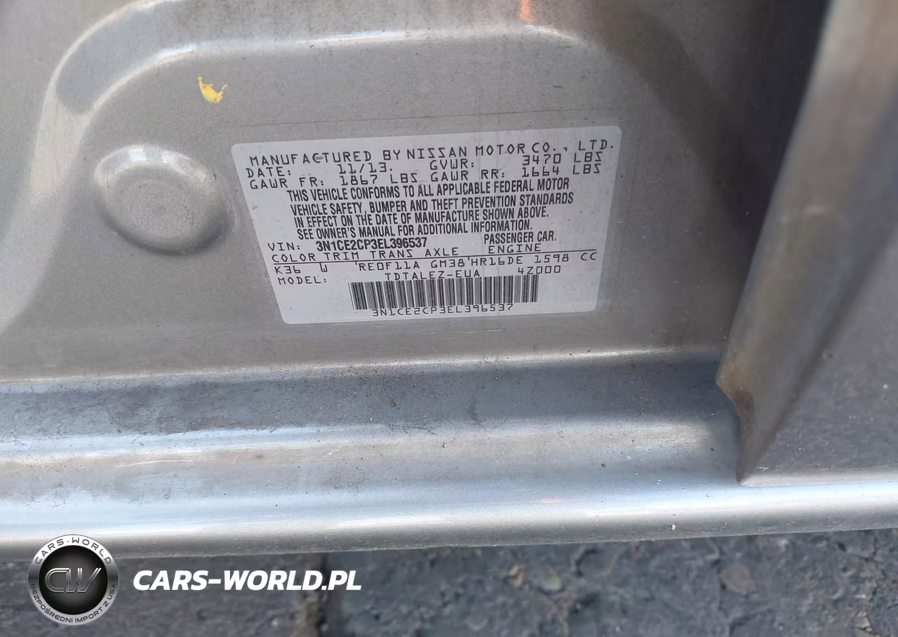 2014 Nissan Versa Note Sv VIN:3N1CE2CP3EL396537 - 9