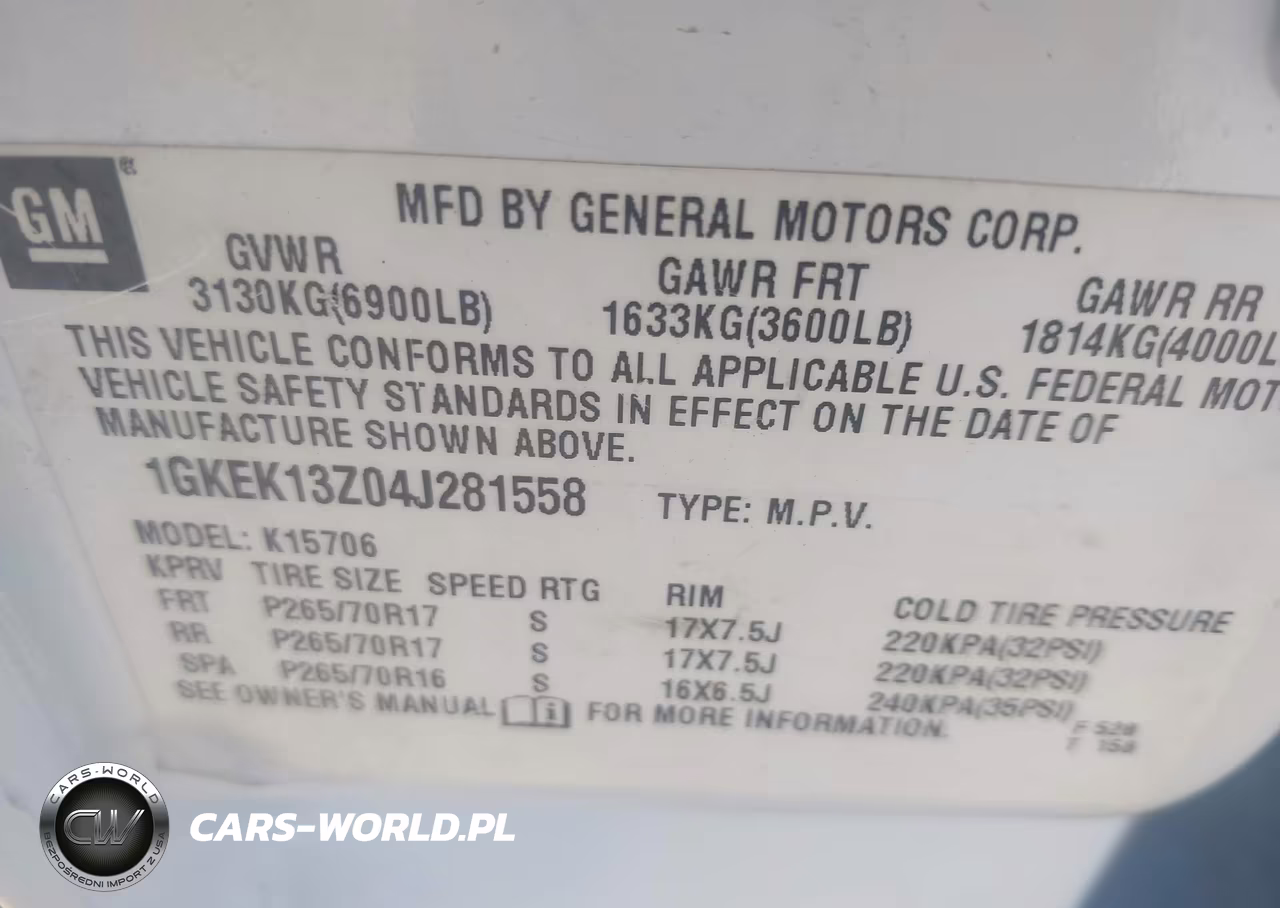 2004 GMC Yukon Slt VIN:1GKEK13Z04J281558 - 9