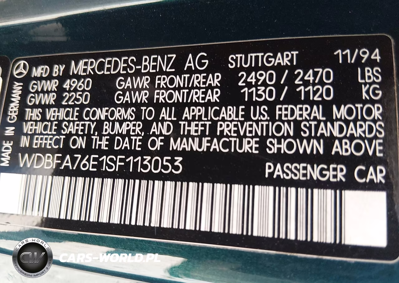 1995 Mercedes-Benz Sl 600 VIN:WDBFA76E1SF113053 - 9