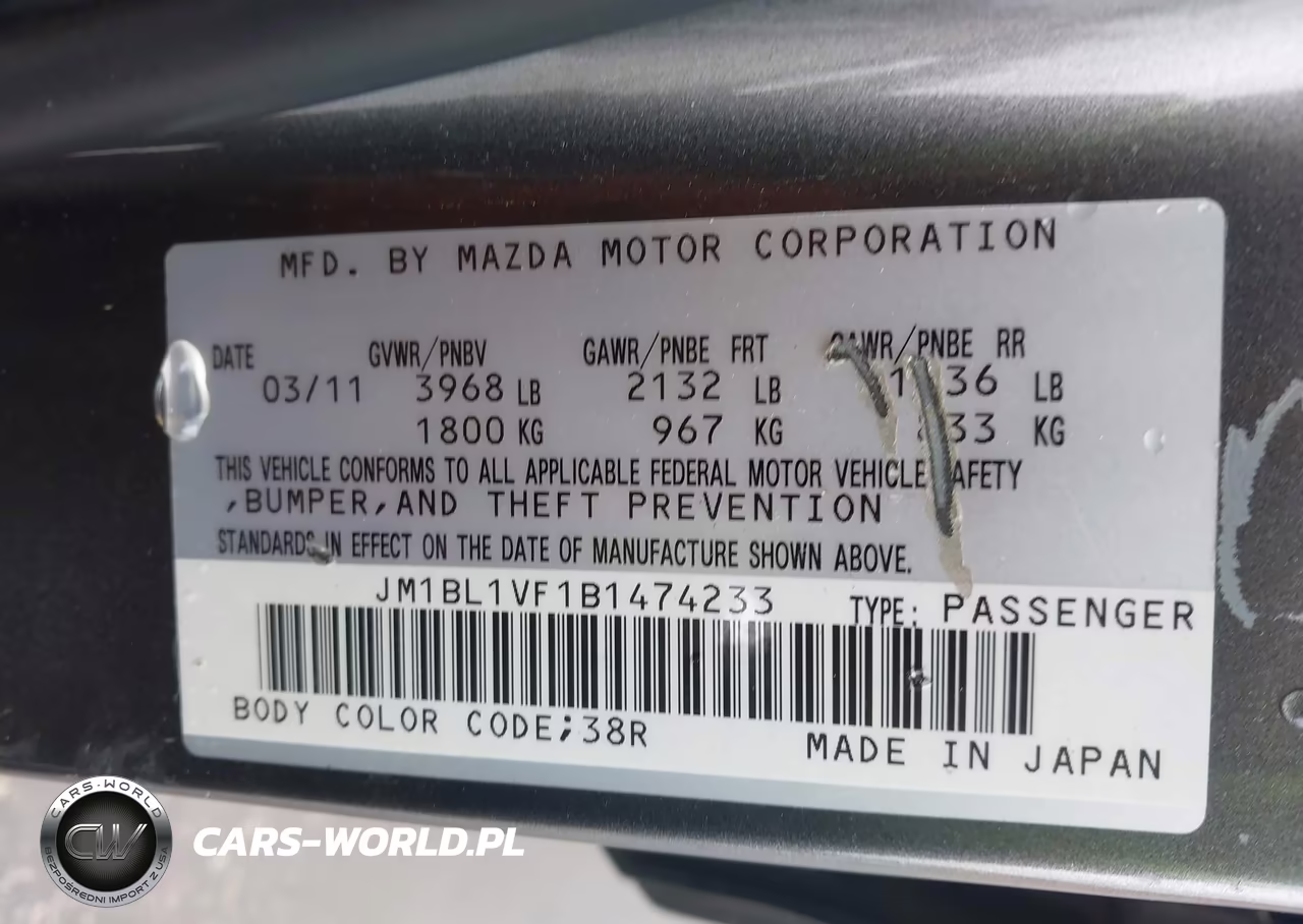 2011 Mazda Mazda3 I Touring VIN:JM1BL1VF1B1474233 - 9