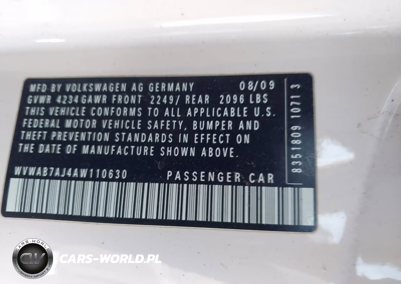 2010 Volkswagen Golf 2-Door VIN:WVWAB7AJ4AW110630 - 9