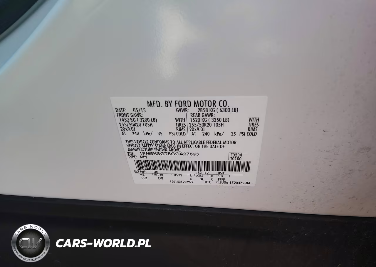 2016 Ford Explorer Sport VIN:1FM5K8GT5GGA07893 - 9