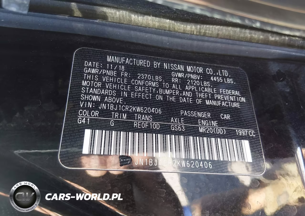 2019 Nissan Rogue Sport Sl VIN:JN1BJ1CR2KW620406 - 9