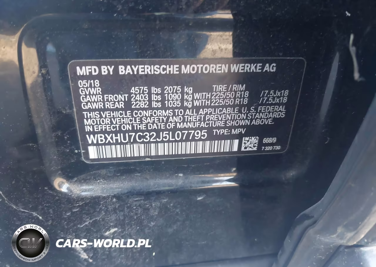 2018 BMW X1 Sdrive28I VIN:WBXHU7C32J5L07795 - 9