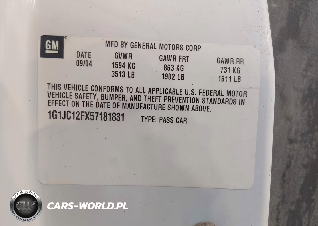2005 Chevrolet Cavalier VIN:1G1JC12FX57181831 - 9