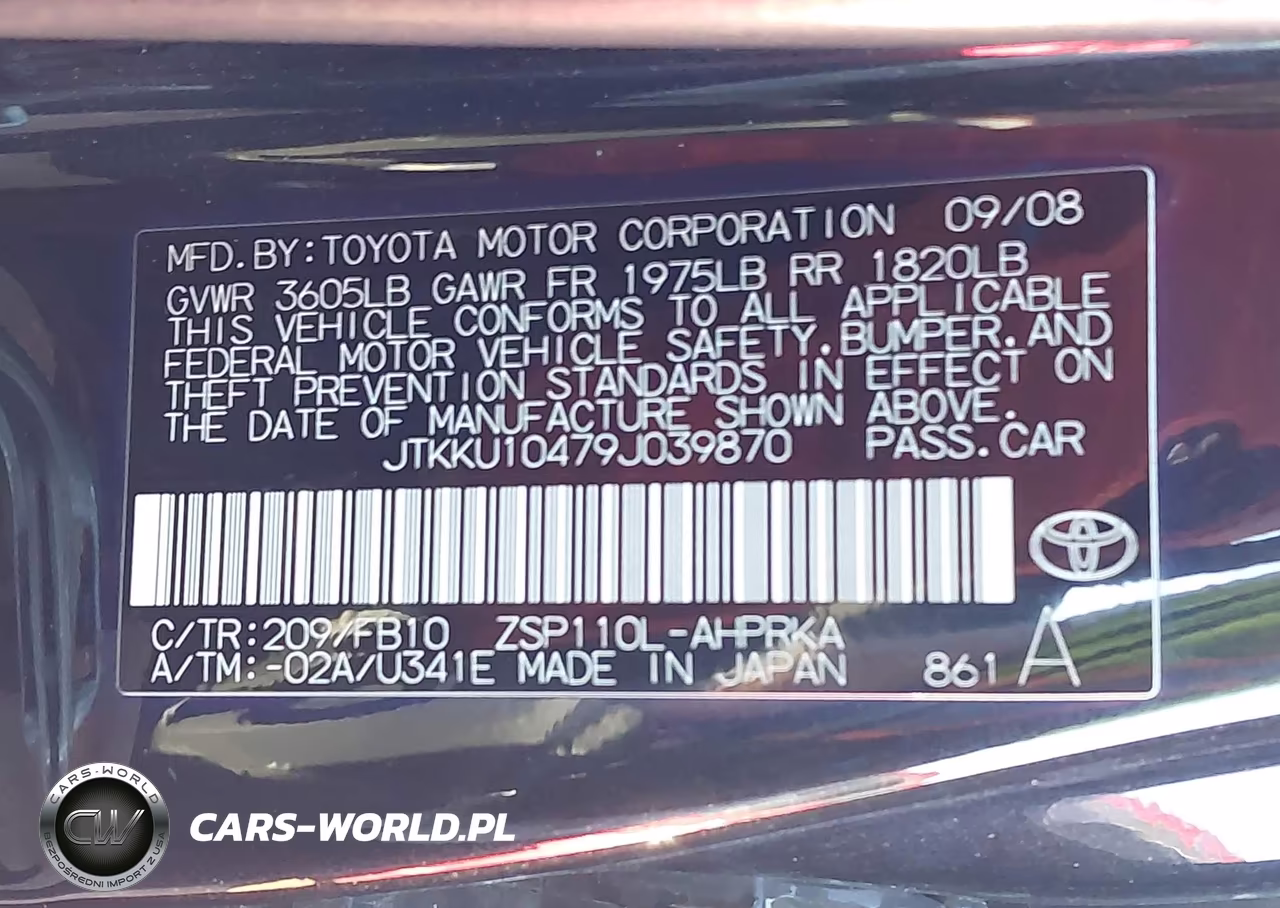 2009 Scion Xd VIN:JTKKU10479J039870 - 9