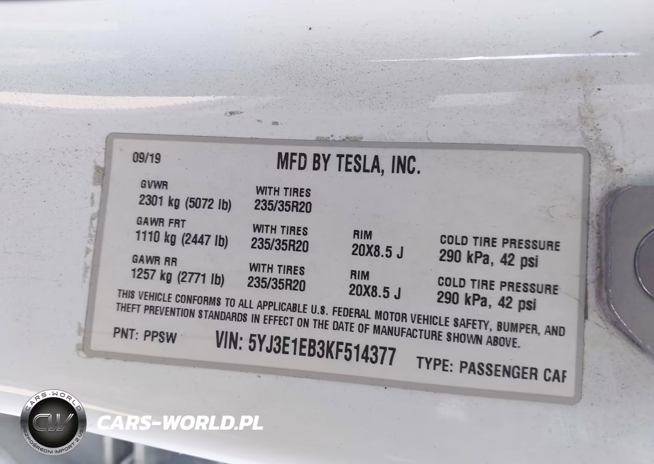 2019 Tesla Model 3 Long Range-Performance VIN:5YJ3E1EB3KF514377 - 9