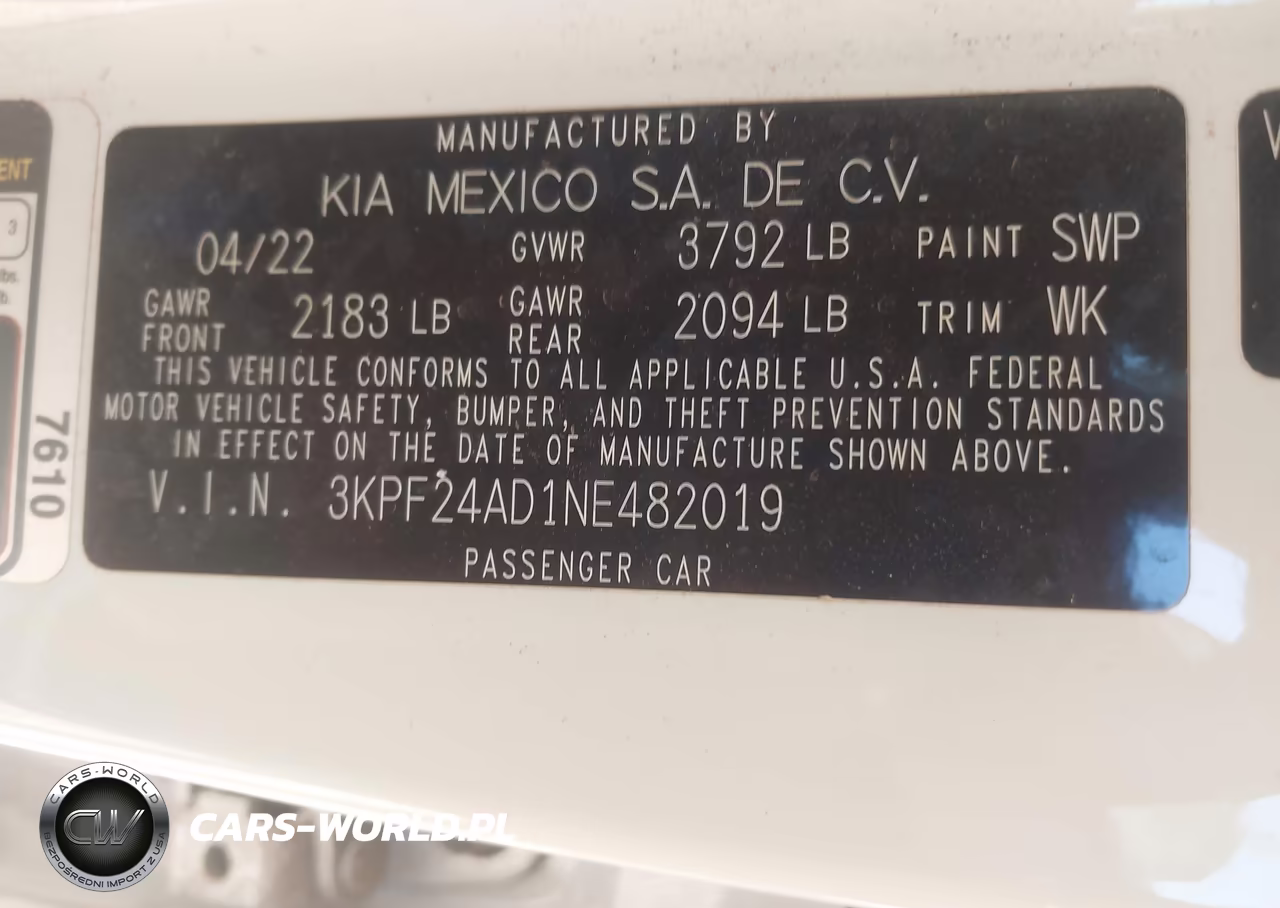 2022 Kia Forte Lxs VIN:3KPF24AD1NE482019 - 9