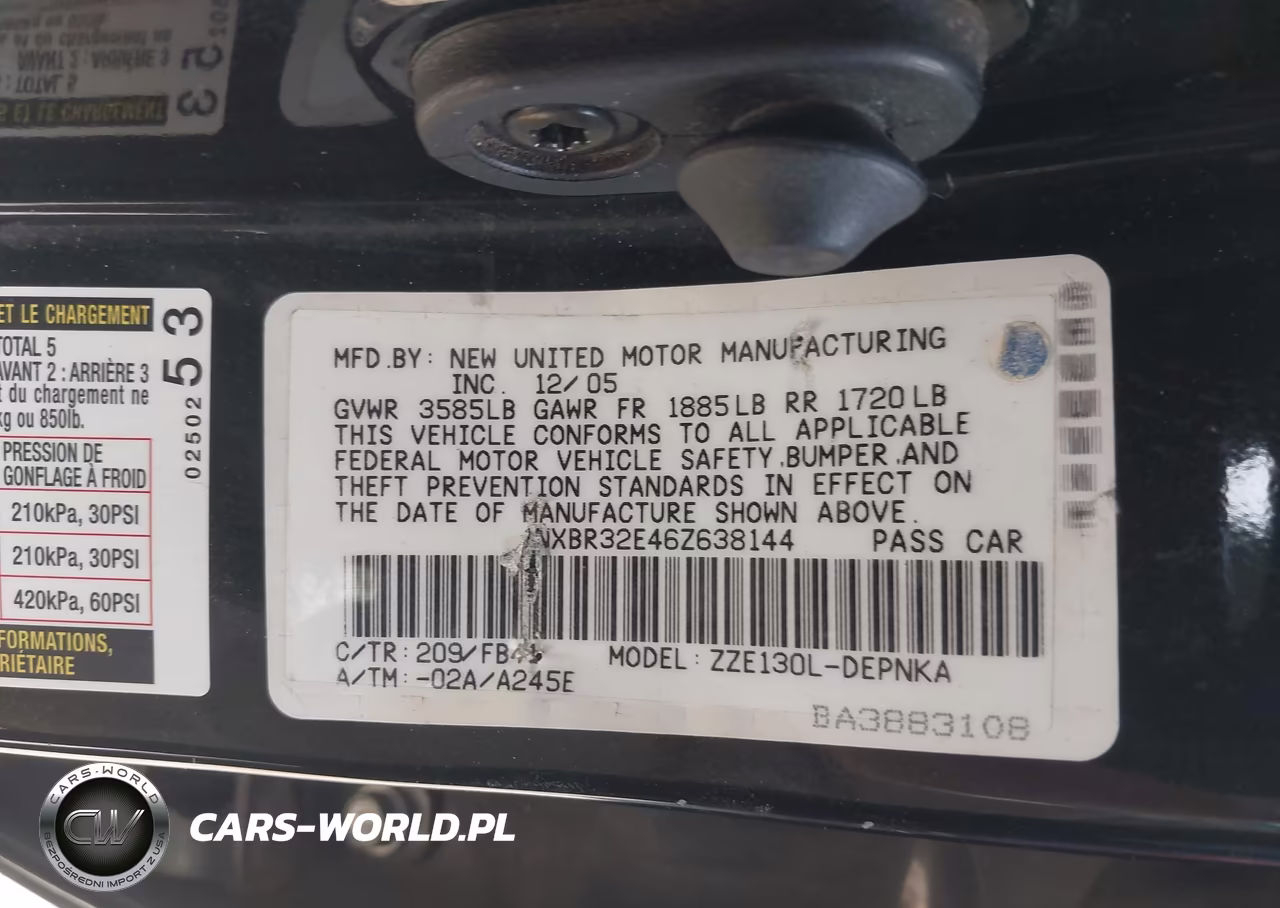 2006 Toyota Corolla Ce-Le-S VIN:1NXBR32E46Z638144 - 9