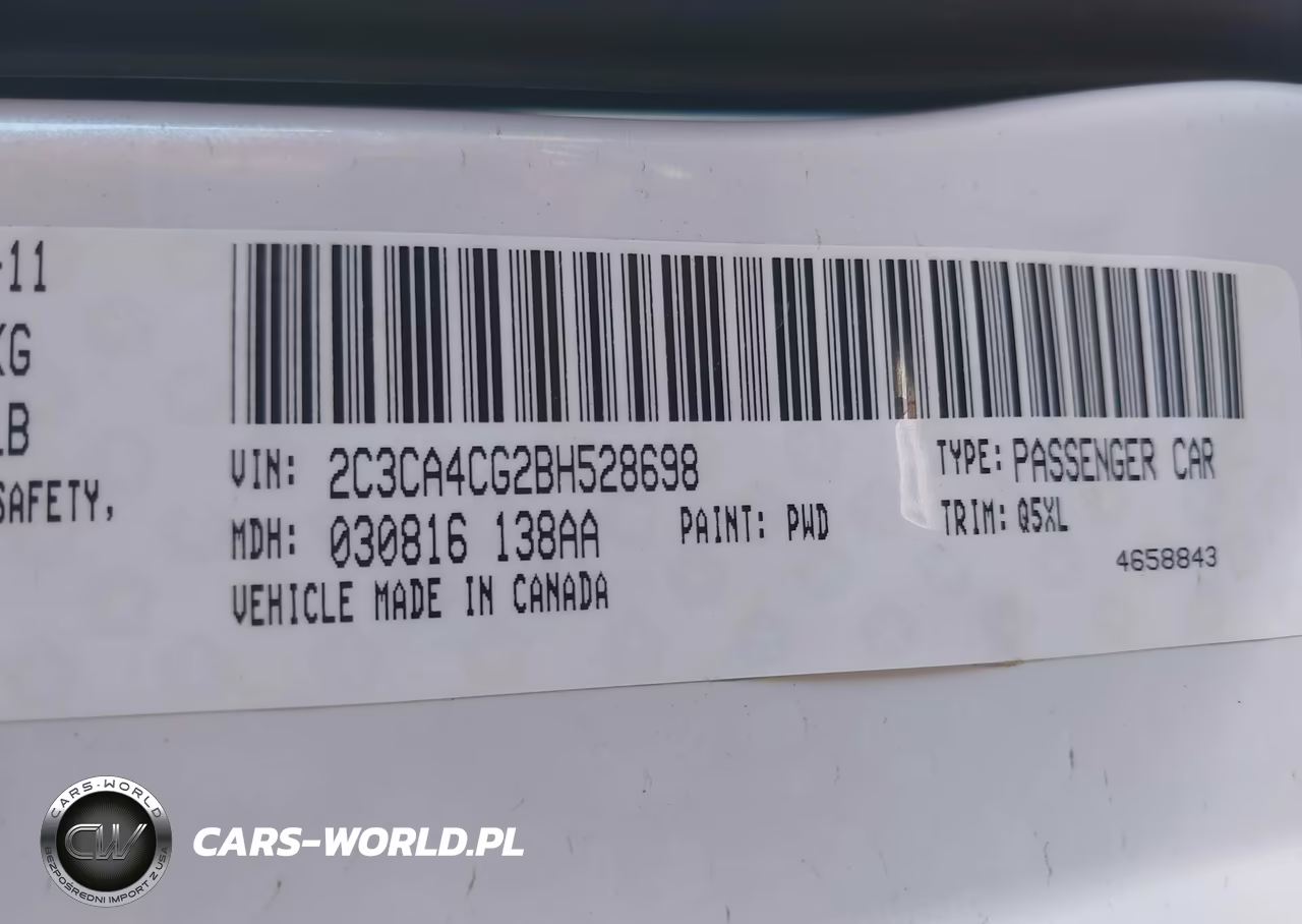 2011 Chrysler 300 VIN:2C3CA4CG2BH528698 - 9