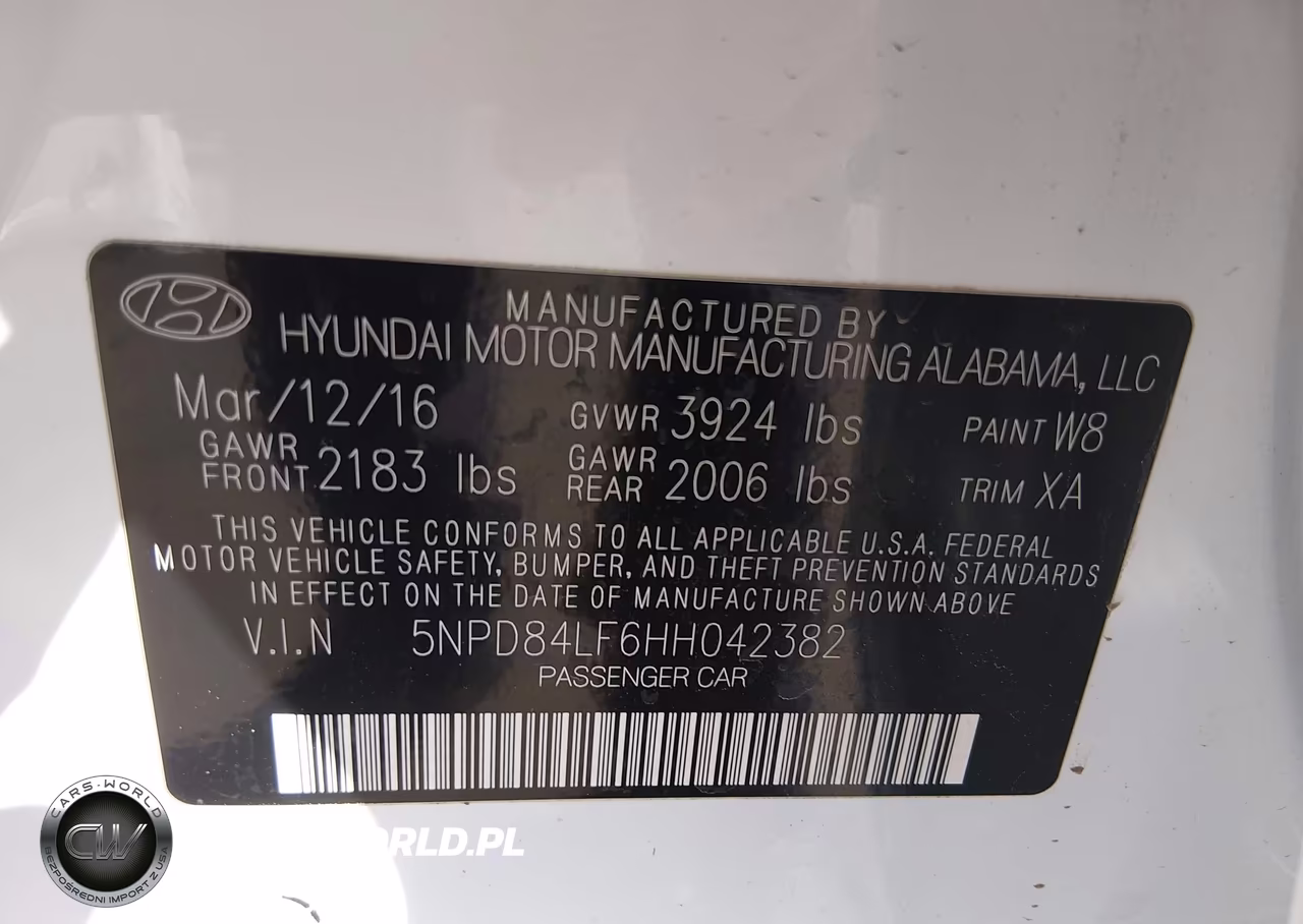 2017 Hyundai Elantra Se VIN:5NPD84LF6HH042382 - 9