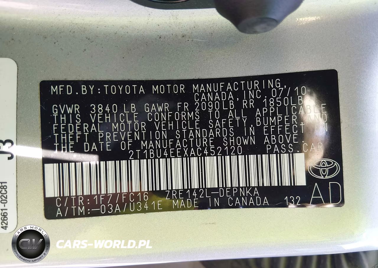 2010 Toyota Corolla Xle VIN:2T1BU4EEXAC452120 - 9